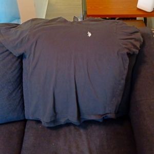 U.S. POLO ASSN. - MEN'S (MEDIUM) BLACK REGULAR FIT CREWNECK T-SHIRT